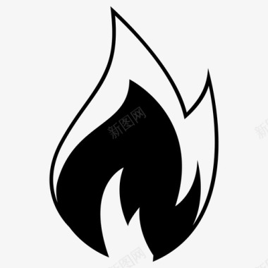 火烧营火图标图标