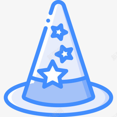 巫师帽子4蓝色图标图标