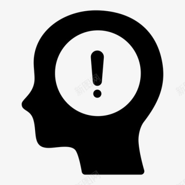 偏执恐惧焦虑心理健康图标图标