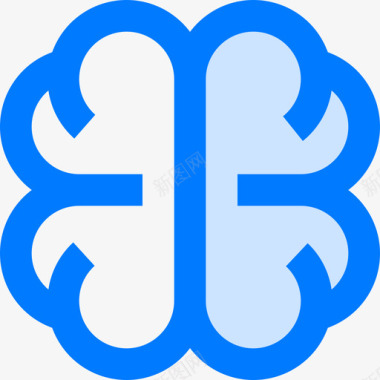 大脑人工智能36蓝色图标图标