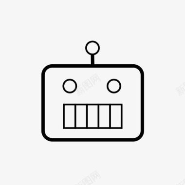机器人微笑科技图标图标