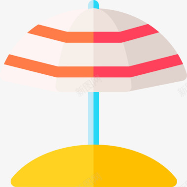 伞暑假32扁平图标图标