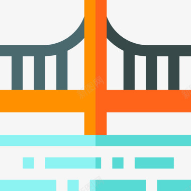 桥路灯桥行程228平坦图标图标