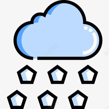 送50冰雹冬季50线形颜色图标图标