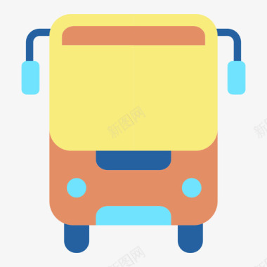 公共环境标识公共汽车运输132平图标图标