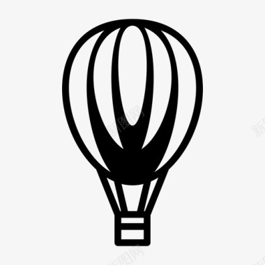 热气球飞行天空图标图标