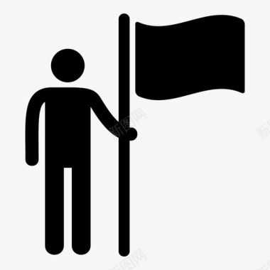 爱国福国家探险旗帜图标图标