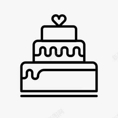 婚礼蛋糕蛋糕切割活动图标图标