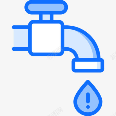 洗衣机水龙头水龙头水管工14蓝色图标图标