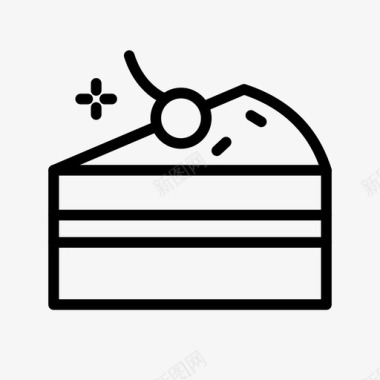蛋糕片生日纸杯蛋糕图标图标
