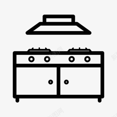 灶具煤气灶厨具图标图标
