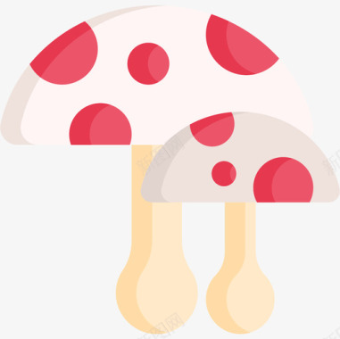 蘑菇丛林5平坦图标图标