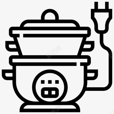 电饭锅厨房蒸锅图标图标