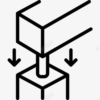 建筑木工建筑和工具木工4线性图标图标