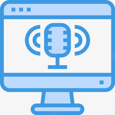 Windows操作系统的标识麦克风网站和windows界面蓝色图标图标