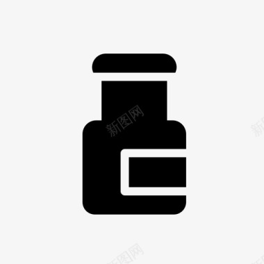 蓝瓶子药品抗生素瓶子图标图标