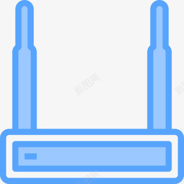调制解调器计算机27蓝色图标图标