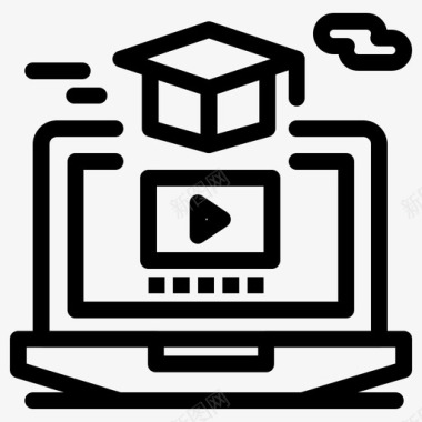 学位帽子在线图标图标