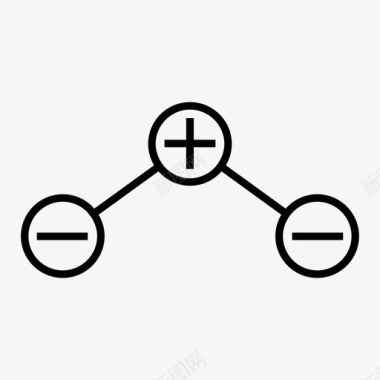 网红网络线多级结构图标图标