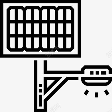 路灯智慧城市14线性图标图标