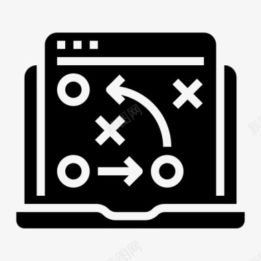 数字化战略商务笔记本电脑图标图标