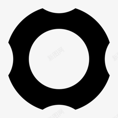 圆元素对称性圆相互作用和元素图标图标