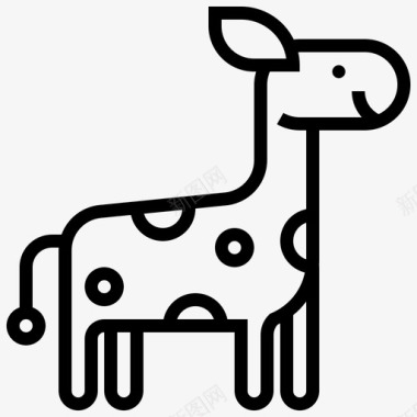 giraffe长颈鹿长颈鹿非洲动物图标图标