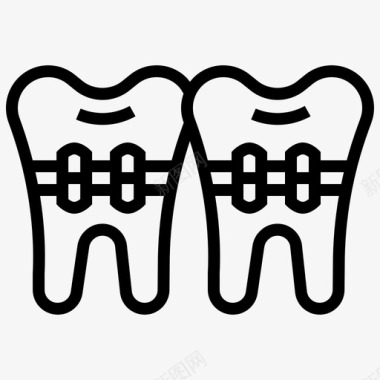 治疗素材牙套诊所牙医图标图标