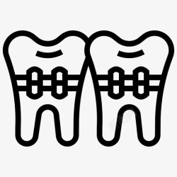 正畸牙牙套诊所牙医图标高清图片