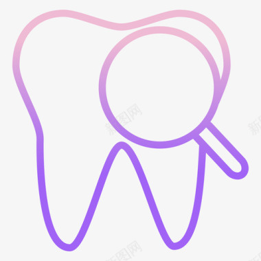 小牙齿牙齿保健15轮廓梯度图标图标
