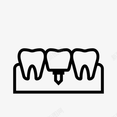 种植牙外科手术牙齿图标图标