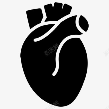 人类心脏器官心脏肌肉心血管图标图标