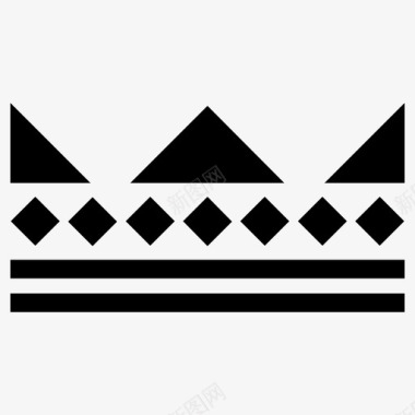 皇冠几何国王图标图标