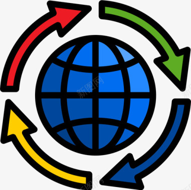 4K图标全球搜索引擎优化和商业4线性颜色图标图标