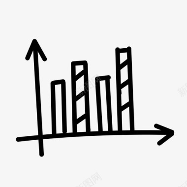 手绘商业海报条形图商业信息图表图标图标