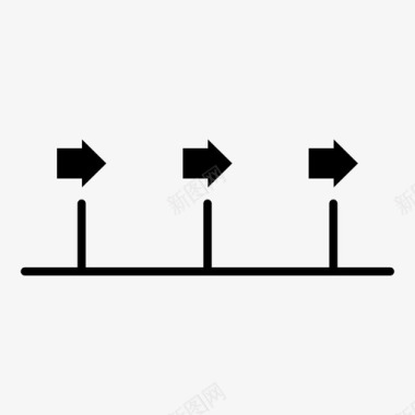 黑色信息图表时间线业务图表图标图标