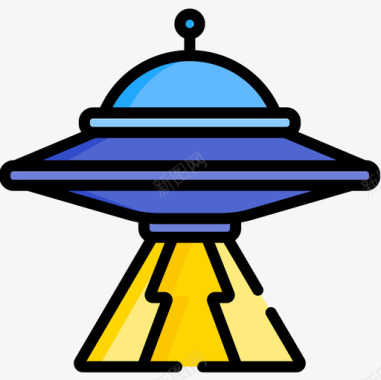 icon图片太空船书呆子35线性颜色图标图标