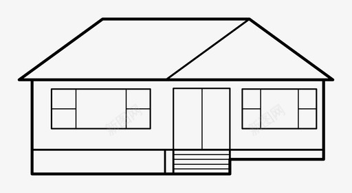 住宅背景平房住宅家庭图标图标