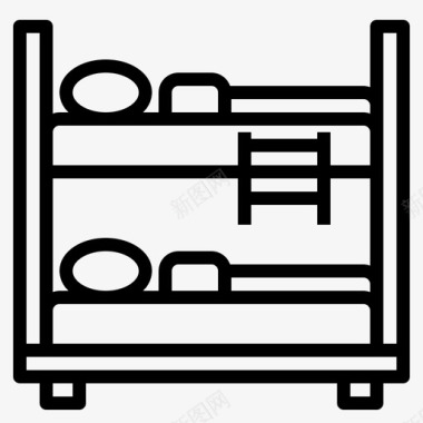 房子床电器装饰图标图标