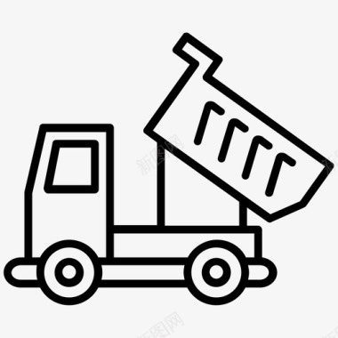 自卸汽车运输货运卡车自卸卡车图标图标