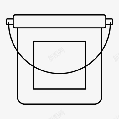 水桶建筑塑料图标图标