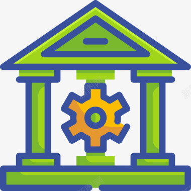 银行银行业务fintech14线性颜色图标图标
