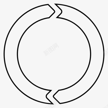公路图两个圆箭头圆箭头圆形图标图标