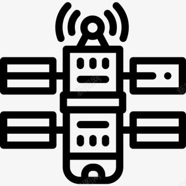 空间空间站128号空间直线型图标图标