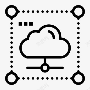 云数据海报云数据网络图标图标