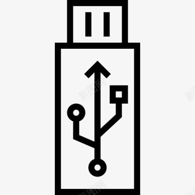 USB闪存Usb闪存驱动器设备41线性图标图标