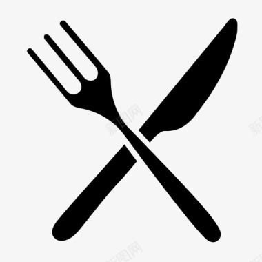 刀叉咖啡厅餐具图标图标