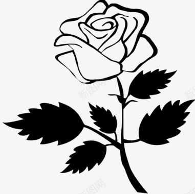 花朵玫瑰美丽花朵图标图标