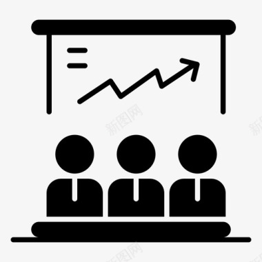 营销团队协作演示董事会营销图标图标