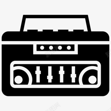 复古录音机音乐播放器收音机图标图标